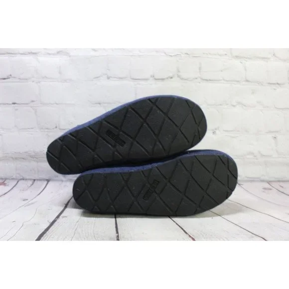 LL Bean Blue Sweater Knit Fleece Cozy Comfort Slipper Scuff Size 10 M - Picture 9 of 9